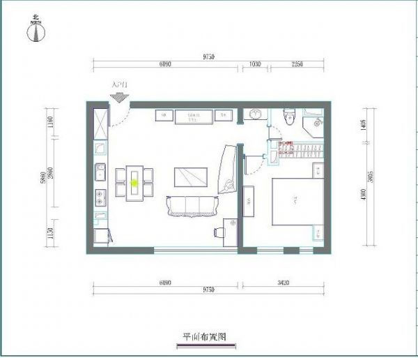 北京印象-一居室-60平米-装修设计