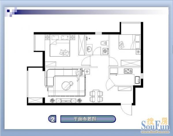阳光邑上-二居室-63.6平米-装修设计
