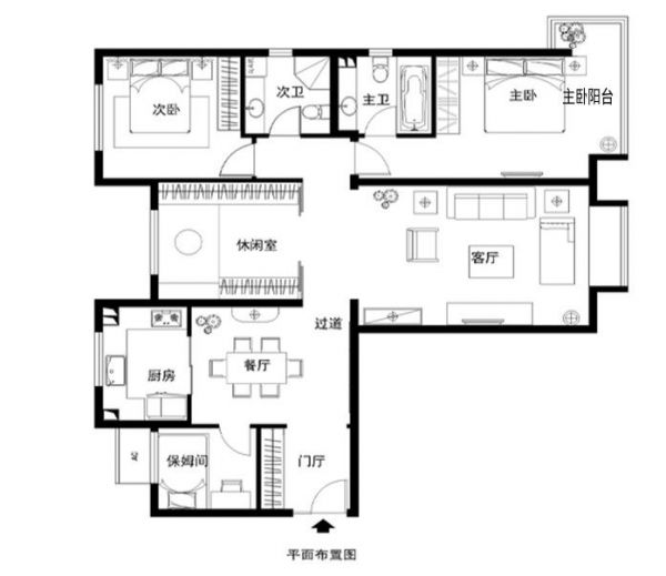 润泽公馆-二居室-145平米-装修设计