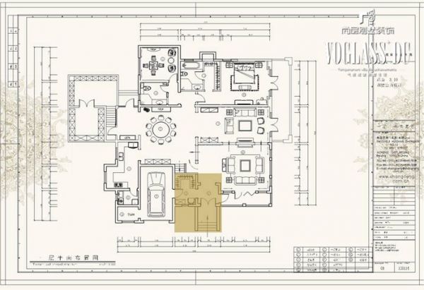 君山高尔夫别墅-四居室-400平米-装修设计