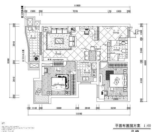 天通苑东一区-二居室-110.53平米-装修设计