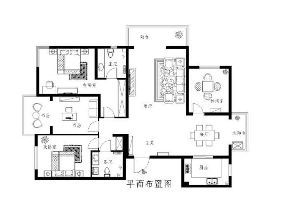 金地仰山-四居室-173平米-装修设计