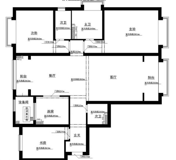 天汇尚苑-三居室-171.98平米-装修设计