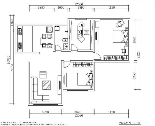 少角村142号院-三居室-118.43平米-装修设计