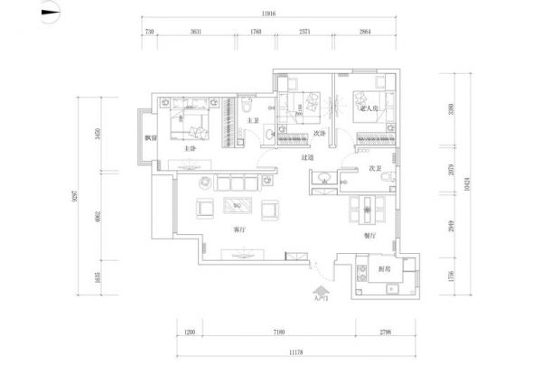 首开·国风美仑-三居室-106平米-装修设计