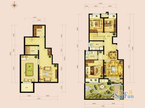金地朗悦-三居室-98平米-装修设计