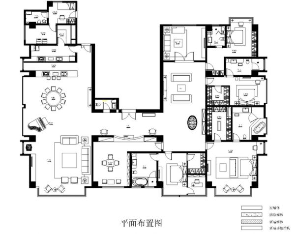 阳光上东-五居室-320平米-装修设计