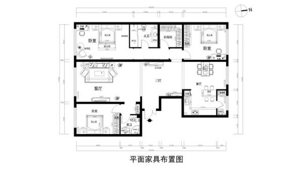 西山壹号院-四居室-190平米-装修设计