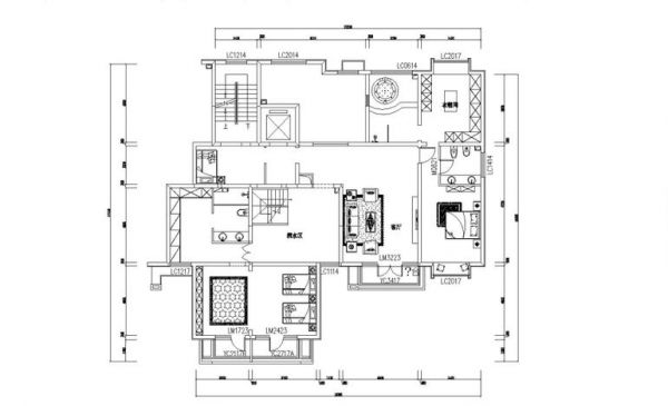 富卓苑小区-五居室-180平米-装修设计