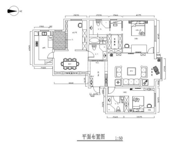 北京华侨城-三居室-190平米-装修设计