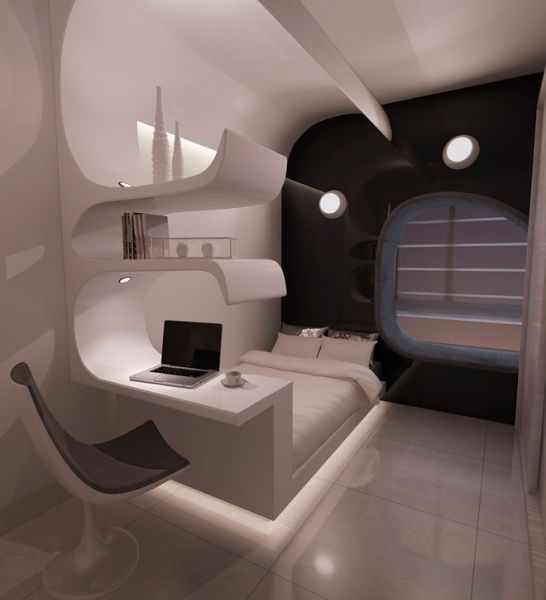 未来风格之太空舱式住宅效果图