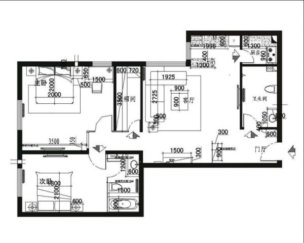 弘善家园-三居室-107平米-装修设计