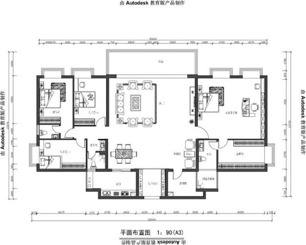 仲景豪庭-四居室-190平米-装修设计