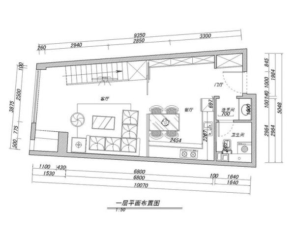 北京华贸城-一居室-57.55平米-装修设计