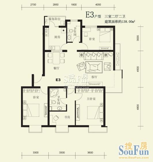 望都新地-三居室-138.2平米-装修设计