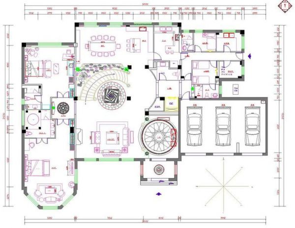 红螺湖别墅-四居室-472.1平米-装修设计