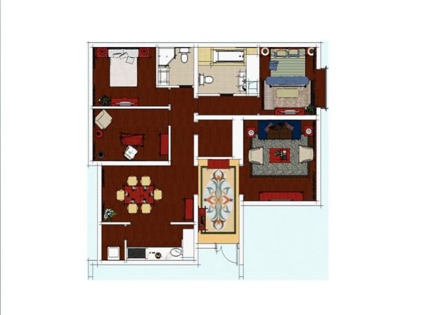 金成府-三居室-165平米-装修设计