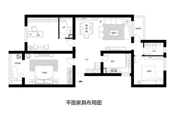 花家地西里二区-二居室-95平米-装修设计