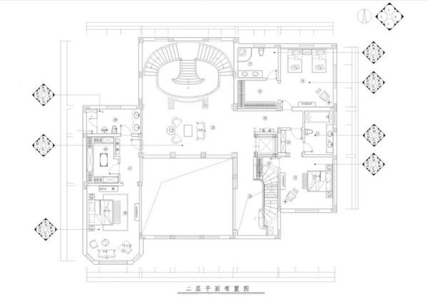 碧水庄园-五居室-1300平米-装修设计
