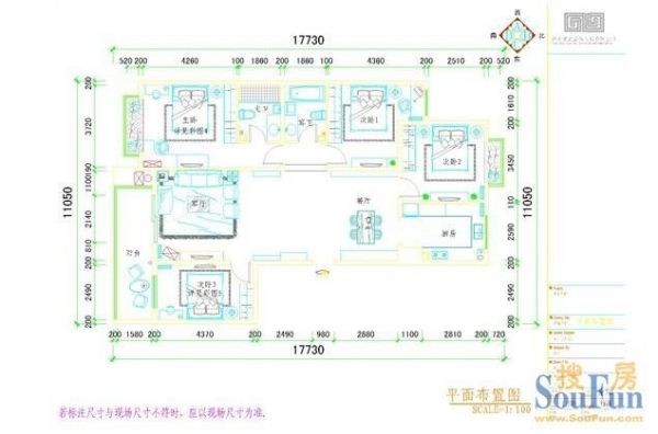 陆翔佳园-四居室-170平米-装修设计