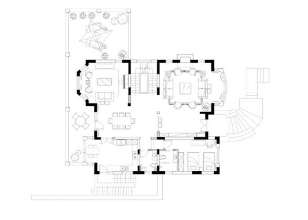 蓝岸丽舍-六居室-420平米-装修设计