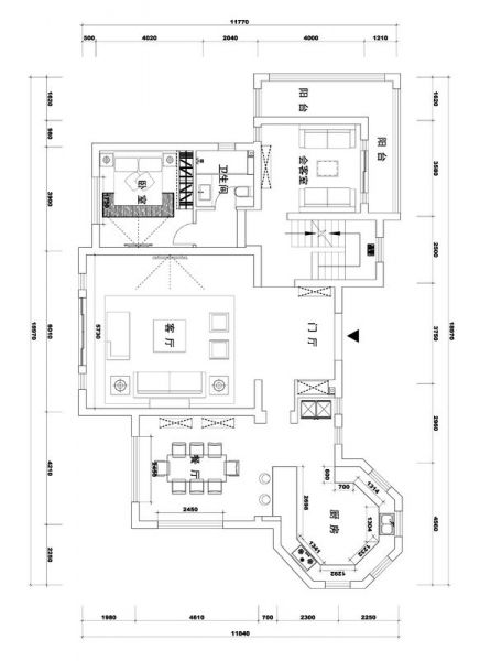 马家堡198号院-五居室-170平米-装修设计