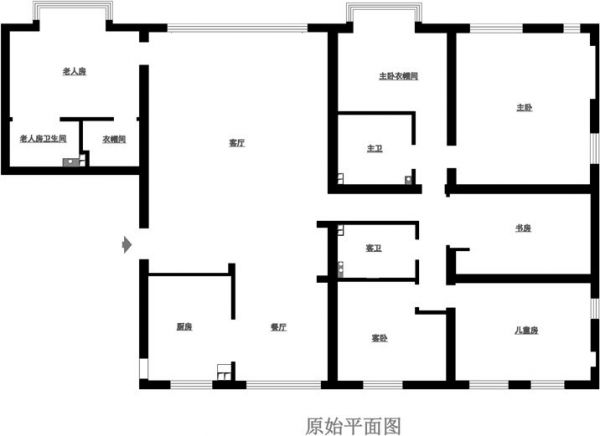 裕泽园小区-五居室-240平米-装修设计