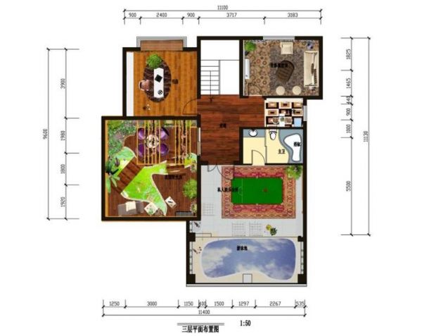 澳景园-别墅-310平米-装修设计