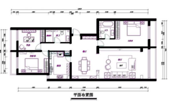 熙府桃园-三居室-140平米-装修设计