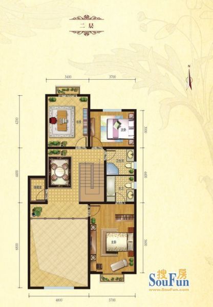 绿洲湾8号-二居室-224.16平米-装修设计