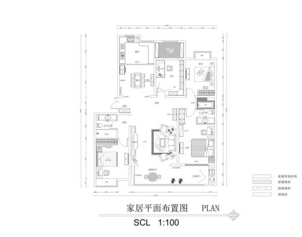 北京城建·世华泊郡-四居室-158平米-装修设计