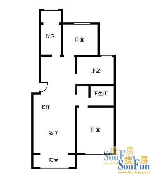 唐家岭-三居室-105平米-装修设计