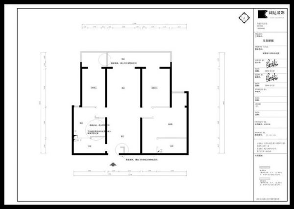 玉泉新城-三居室-107.56平米-装修设计