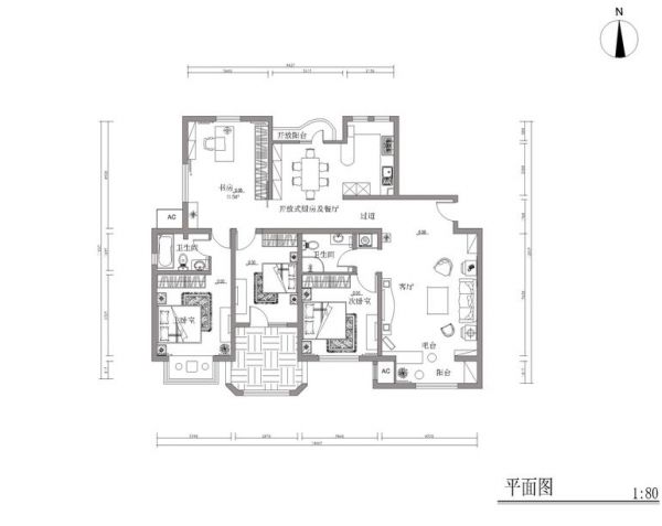 山水LAVIE-三居室-150平米-装修设计