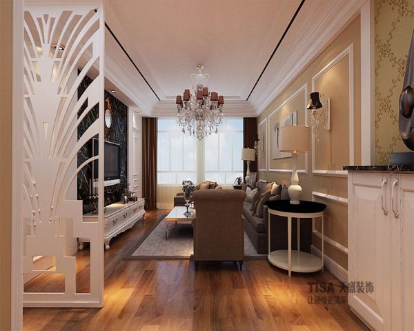 花雨汀-三居室-99.64平米-装修设计
