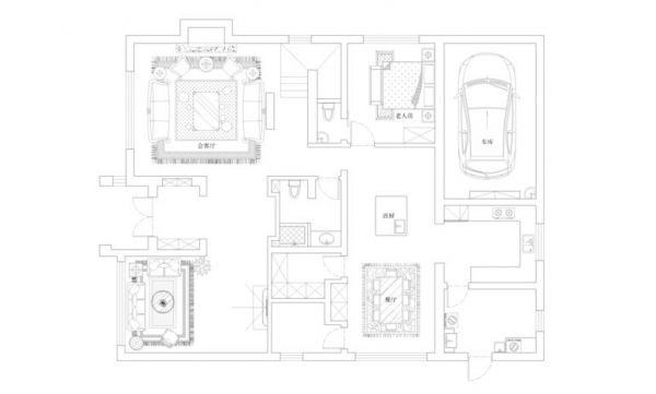顺义金宝城-四居室-230平米-装修设计