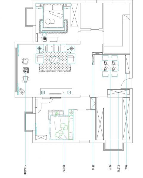 首开·国风美仑-三居室-120平米-装修设计