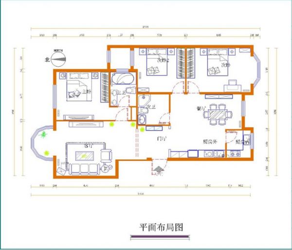 中海城140号院-三居室-133平米-装修设计