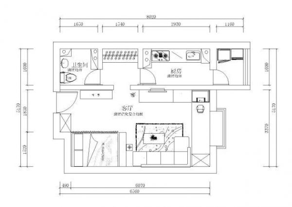 天和人家-一居室-47平米-装修设计
