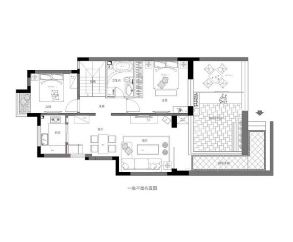 首开常青藤-三居室-154.83平米-装修设计