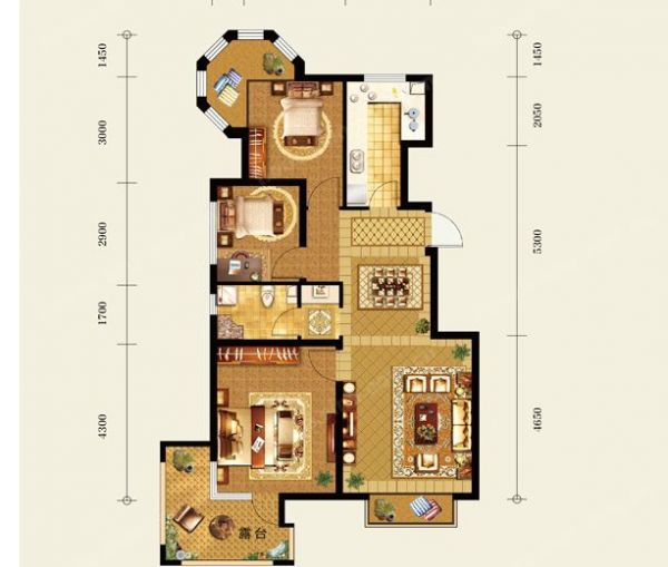 北京城建·琨廷-三居室-98.76平米-装修设计