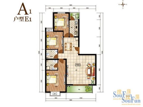 江南山水-三居室-145.8平米-装修设计