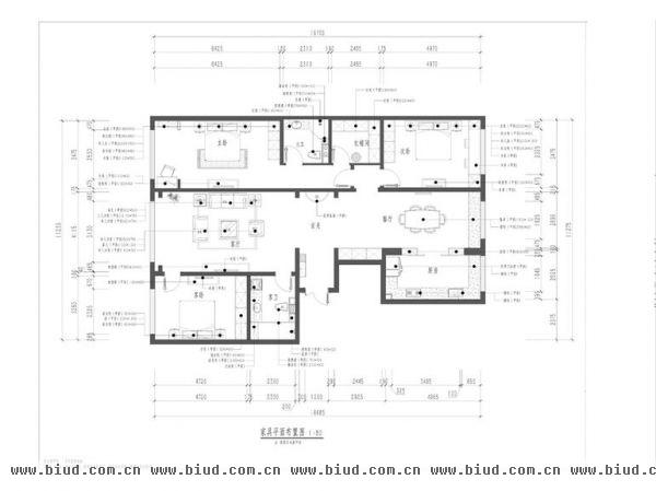 西山壹号院-三居室-180平米-装修设计