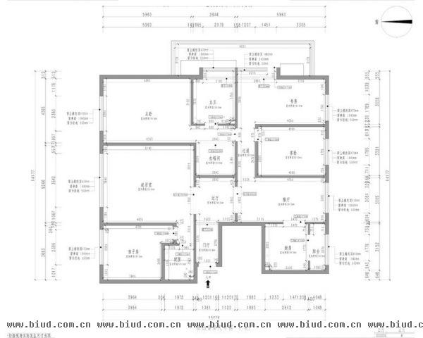 西山壹号院-三居室-220平米-装修设计