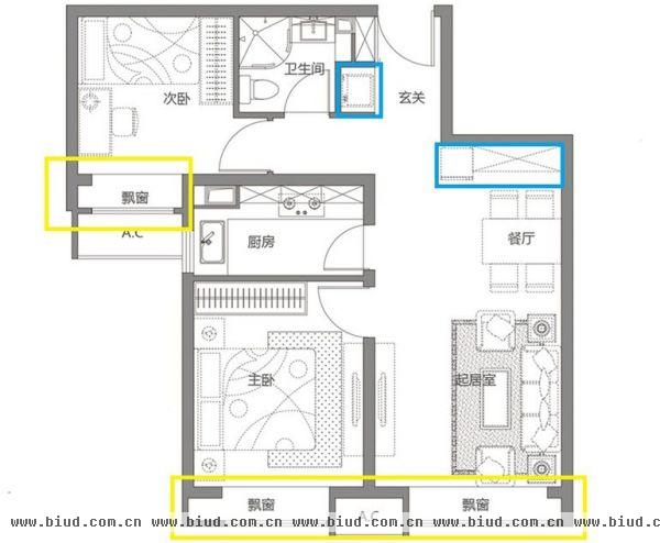住总万科橙-三居室-92平米-装修设计