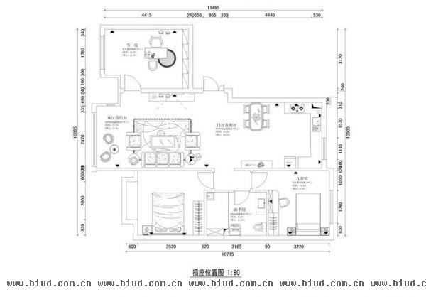 清上园-二居室-104.74平米-装修设计