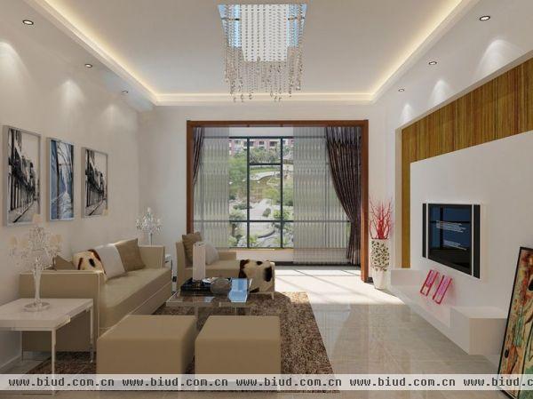 北京华贸城-二居室-93.4平米-装修设计