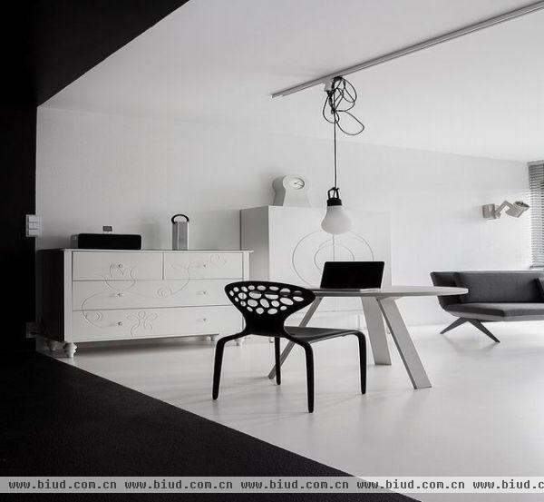 黑白46平米现代经典一居室