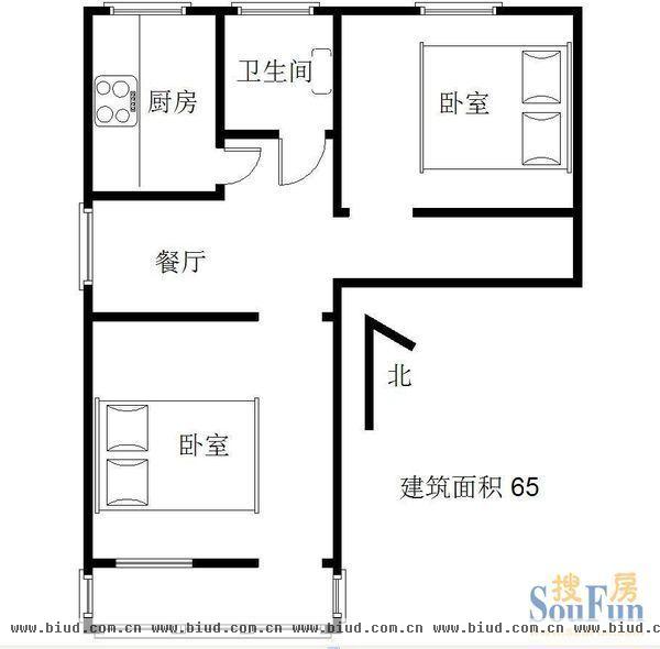 永乐西区-二居室-63平米-装修设计
