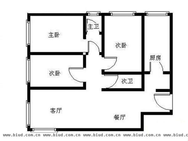 保利金泉-三居室-140平米-装修设计